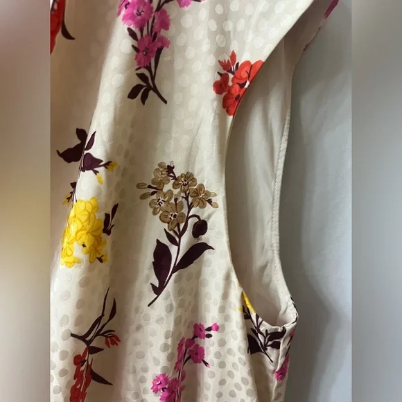 NWT Ann Taylor Floral mock neck midi flare dress Size 10. #10283 - Picture 4 of 9